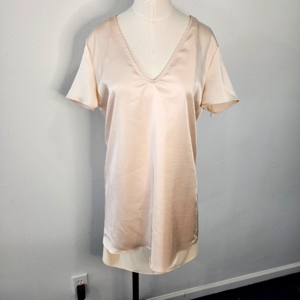 Line + Dot Silky Mini Tshirt Dress